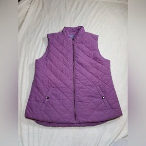 Laura Scott Plum Quilted Vest